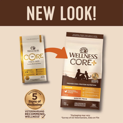 Wellness CORE Grain Free (8852) Indoor Adult : Deboned Chicken, Turkey Meal & Chicken Meal Recipe 無穀物室內成貓 雞肉+火雞 5lb (新包裝 升級版) (EXP: 9月/2027) Wellness CORE Grain Free (8852) Indoor Adult : Deboned Chicken, Turkey Meal & Chicken Meal Recipe 無穀物室內成貓 雞肉+火雞 5lb (新包裝 升級版) (EXP: 9月/2027)